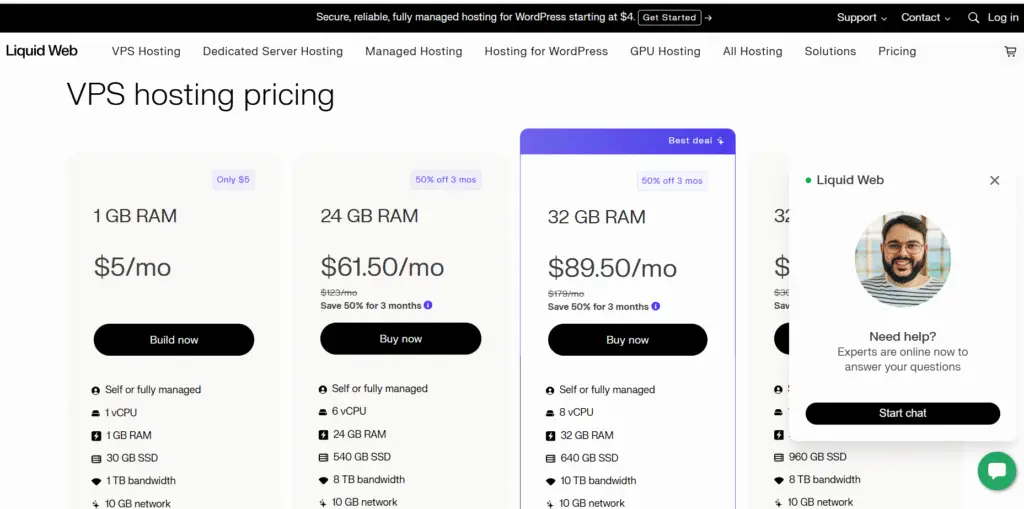 Liquid Web Pricing and Plans